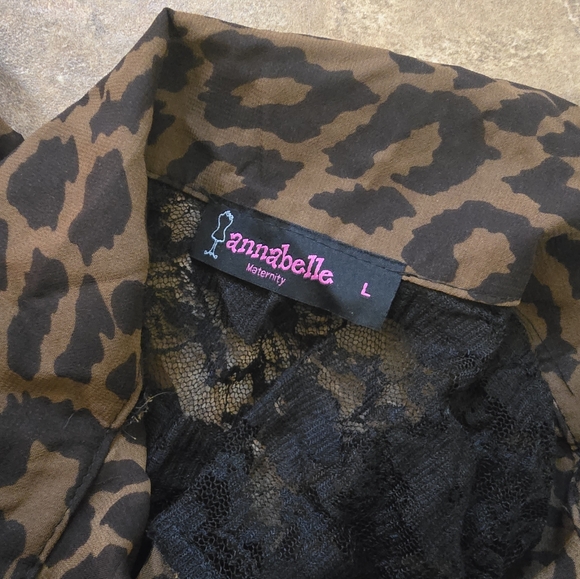 Brown Leopard Annabelle Button Down Blouse - Picture 3 of 3